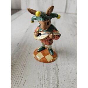 Royal Doulton jester bunnykins DB161‎ banjo bunny figurine 1995 statue vintage